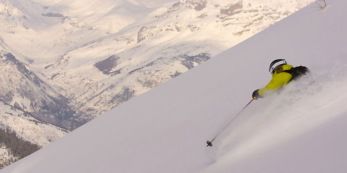freerando dans les Hautes Alpes