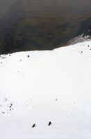 Ski sur fond de route de Troumouse