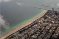 Miami beach depuis l'avion