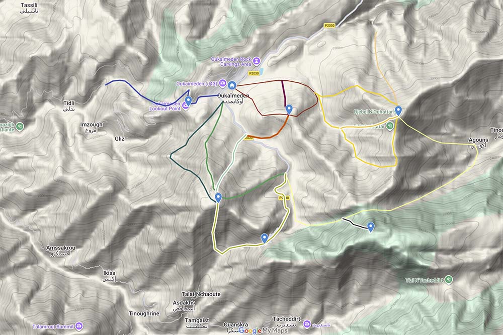 Carte Ski Rando Oukaimeden