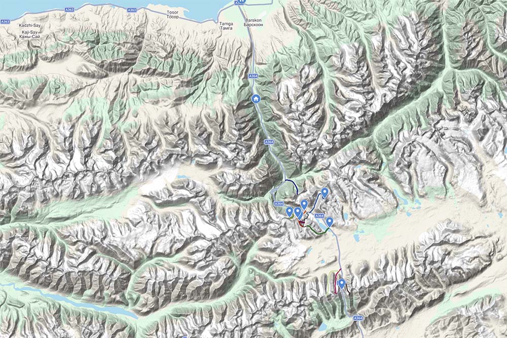 Carte Ski Rando Kyrgyzstan