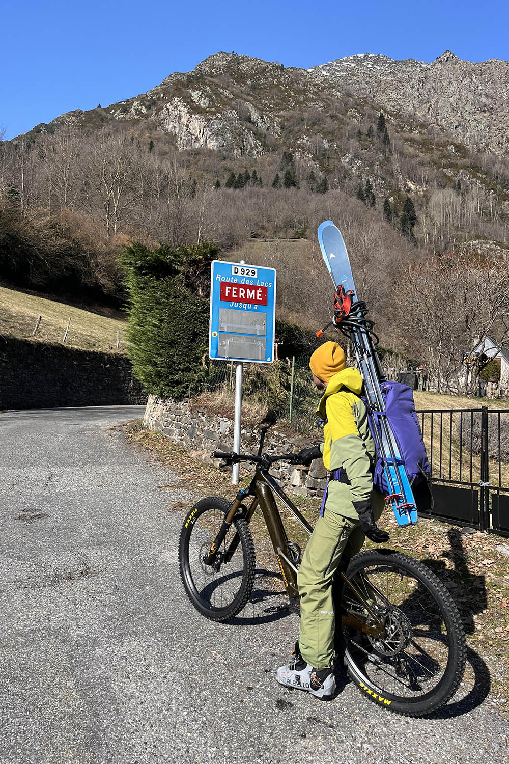 Velo Ski Depart Route Montagne